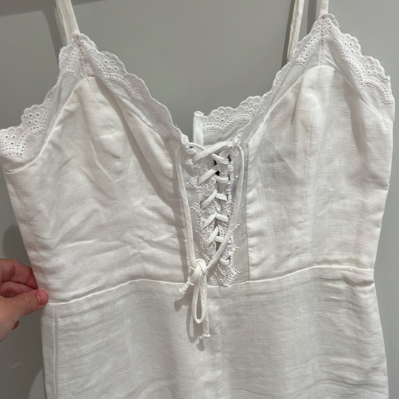 Reformation size 2 white linen jumpsuit - Picture 4 of 6